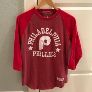 Philadelphia Phillies 3/4 length S Baseball Shirt